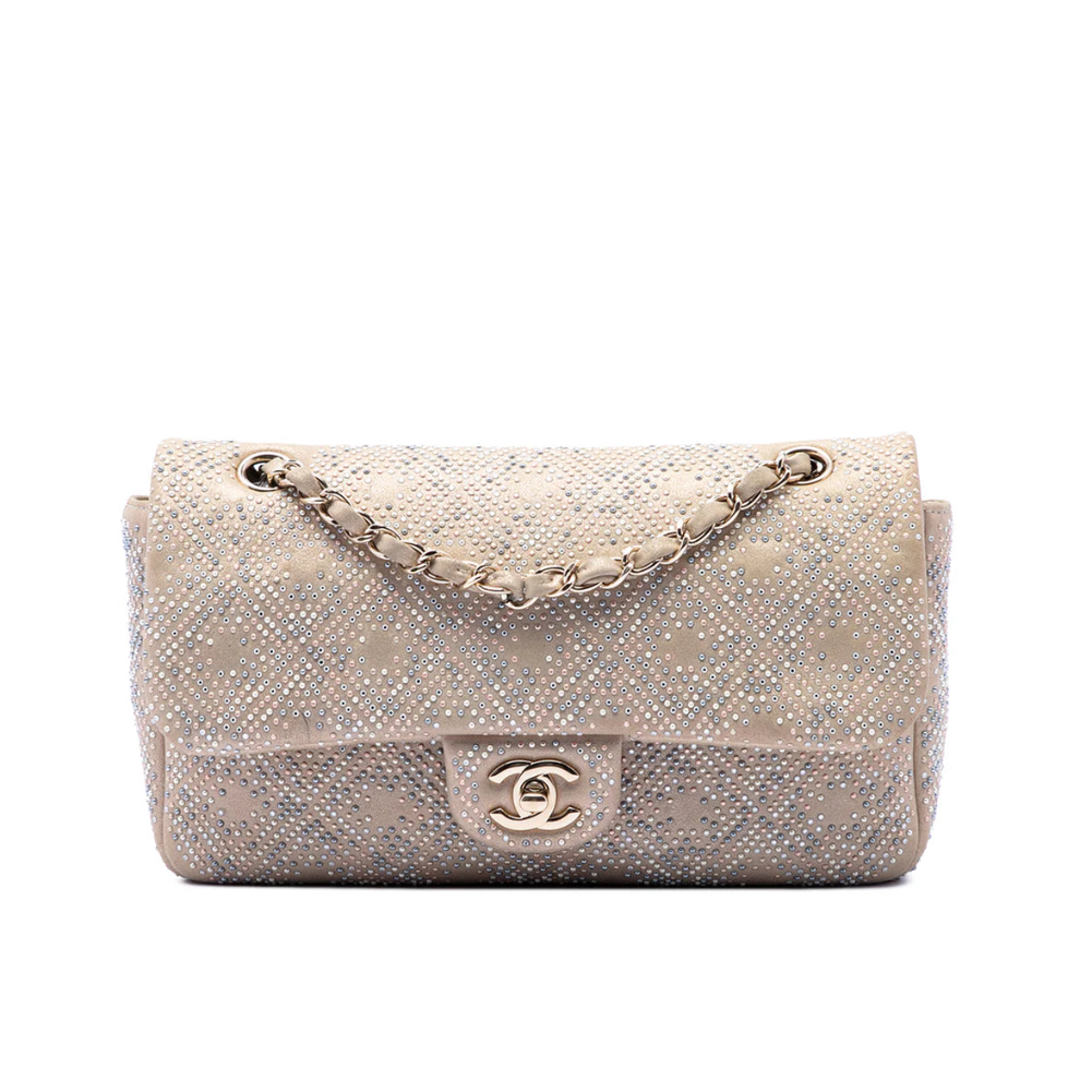 Chanel Medium Metallic Lambskin Embellished Mineral Nights Single Flap Bag