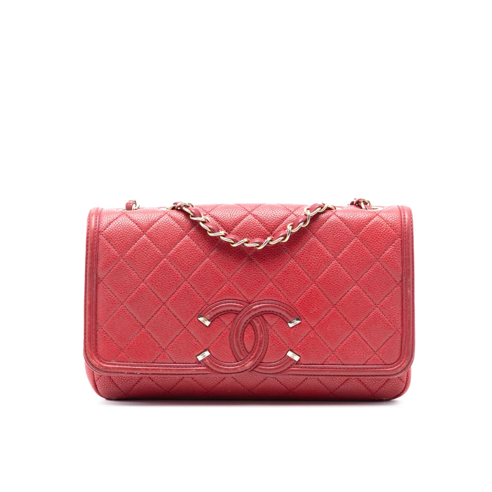 Chanel Medium Caviar CC Filigree Flap Bag