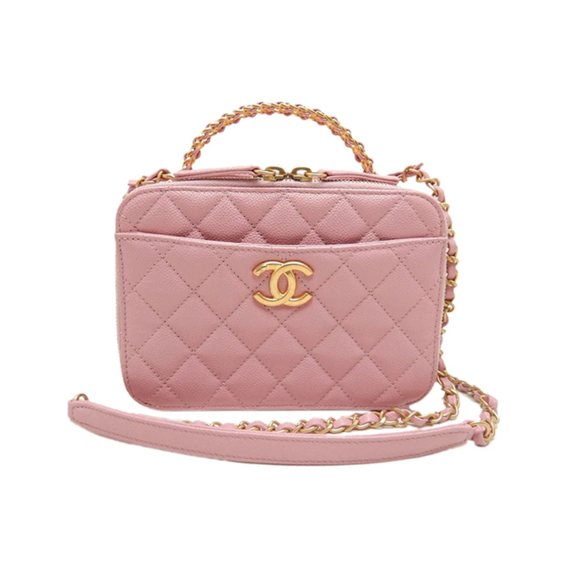 Chanel Small Quilted Caviar Pick Me Up Vanity Case Bag