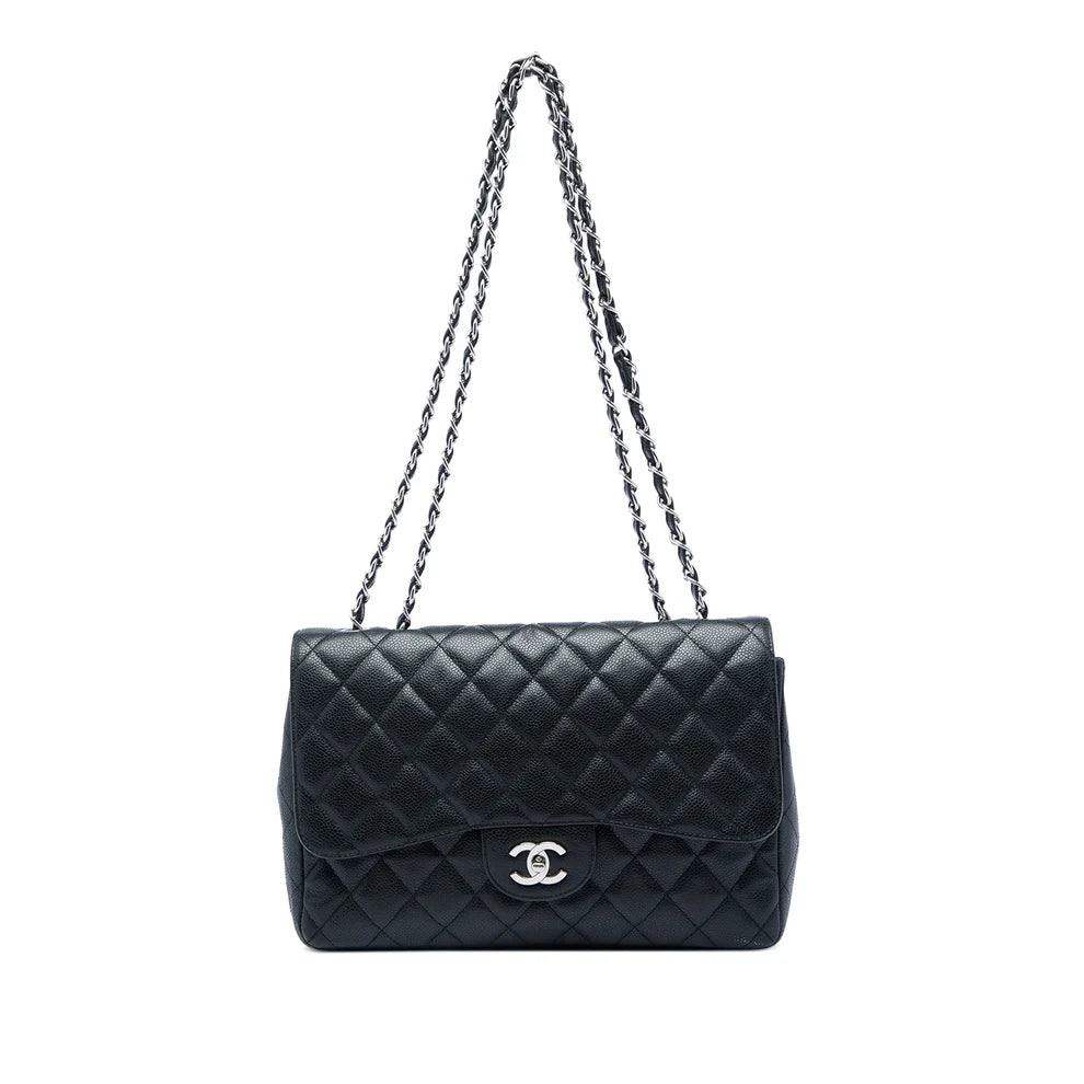 Chanel Jumbo Classic Caviar Single Flap Bag