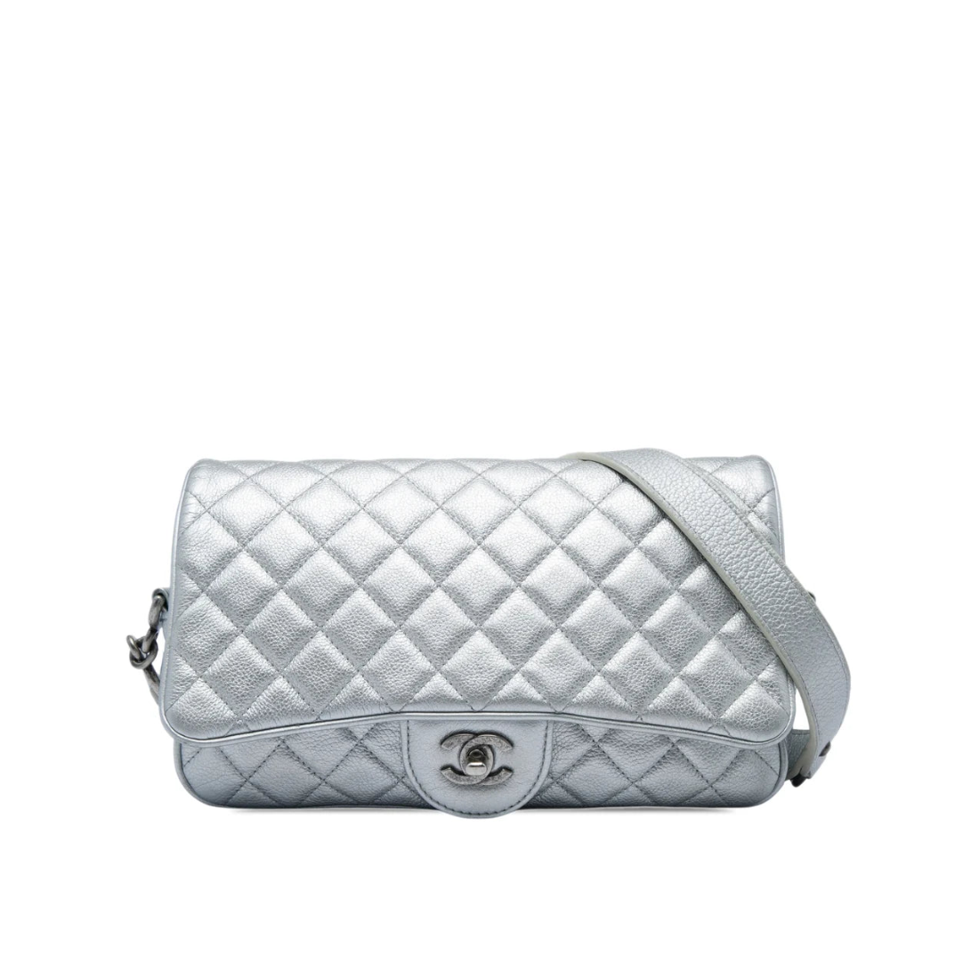 Chanel Medium Quilted Metallic Grained Calfskin Casual Rock Flap Bag