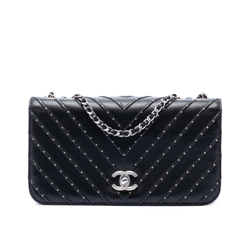 Chanel Chevron Lambskin Stud Wars Full Flap Bag