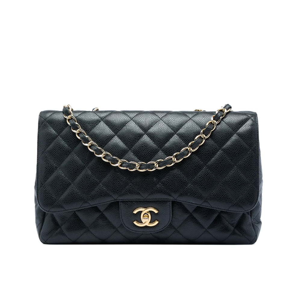 Chanel Jumbo Classic Caviar Single Flap Bag