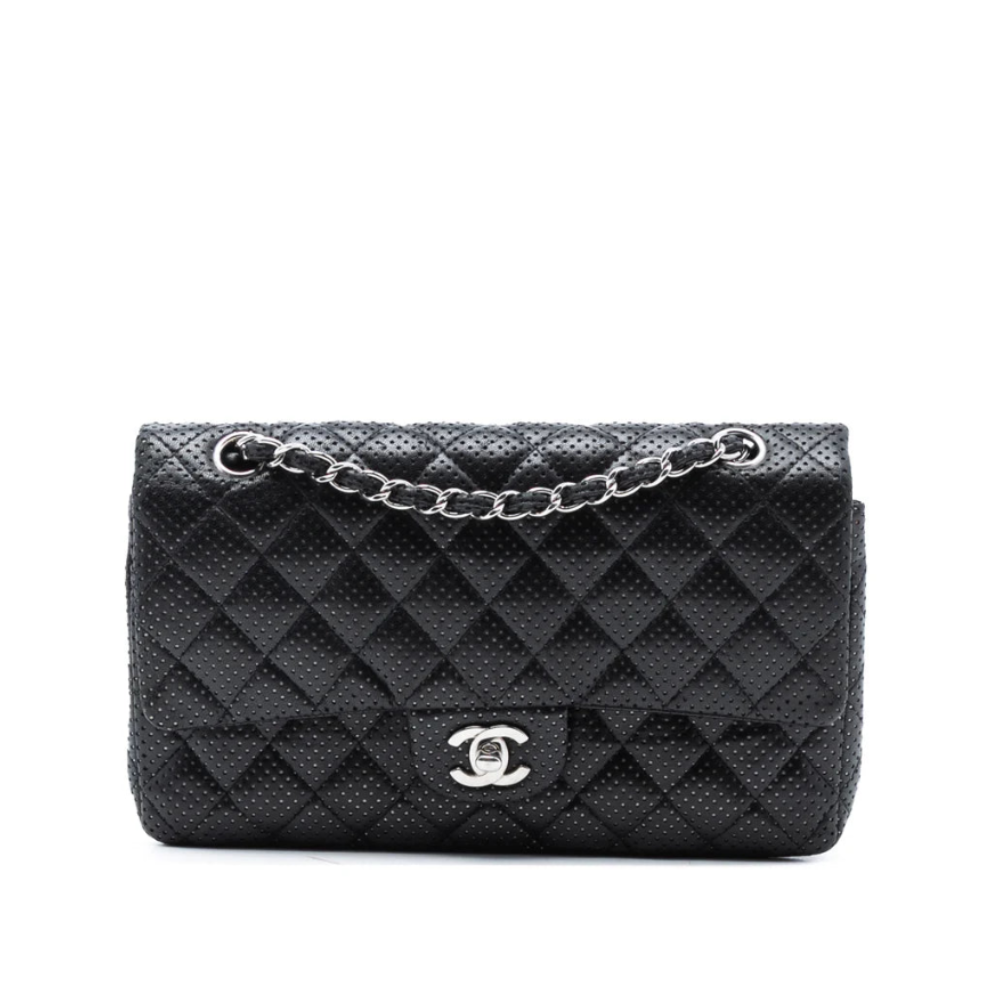 Chanel Medium Classic Perforated Lambskin Double Flap Bag
