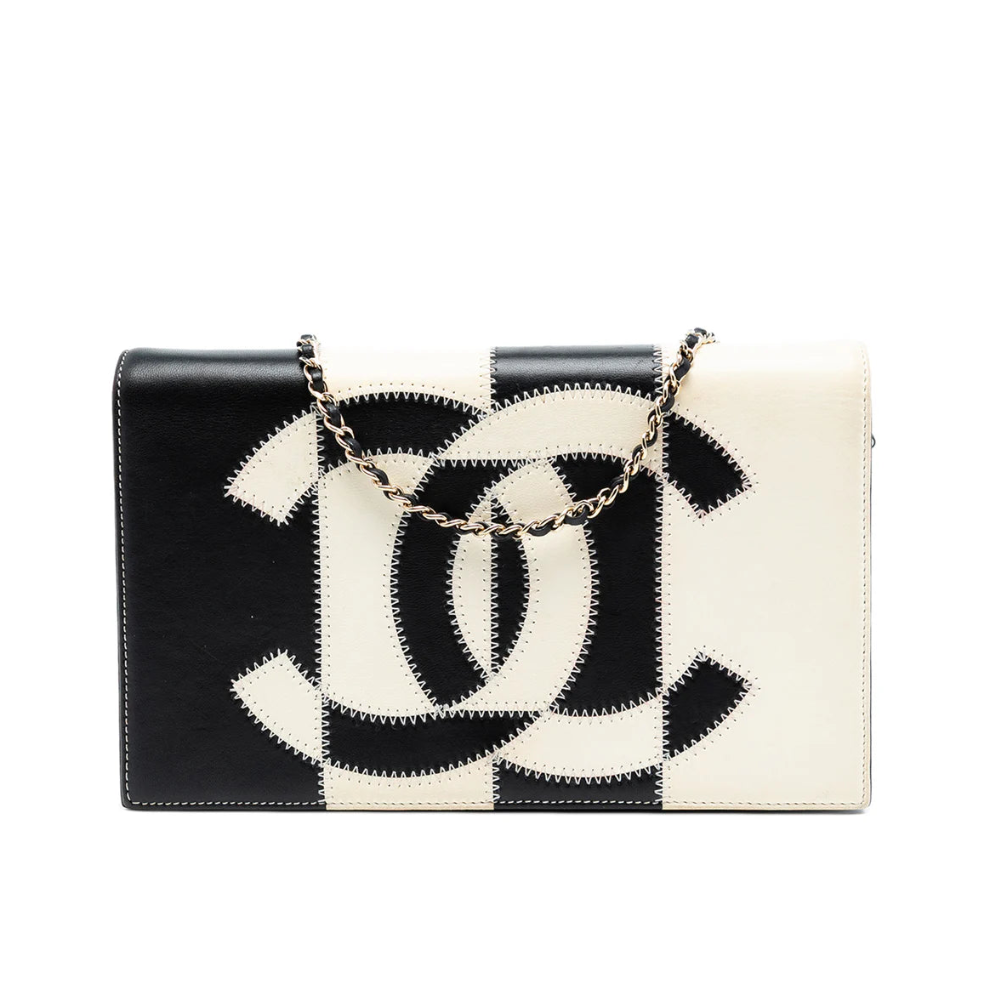 Chanel CC Lambskin Embroidered Clutch With Chain Bag