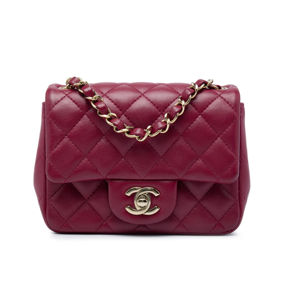 Chanel Mini Square Classic Lambskin Single Flap Bag