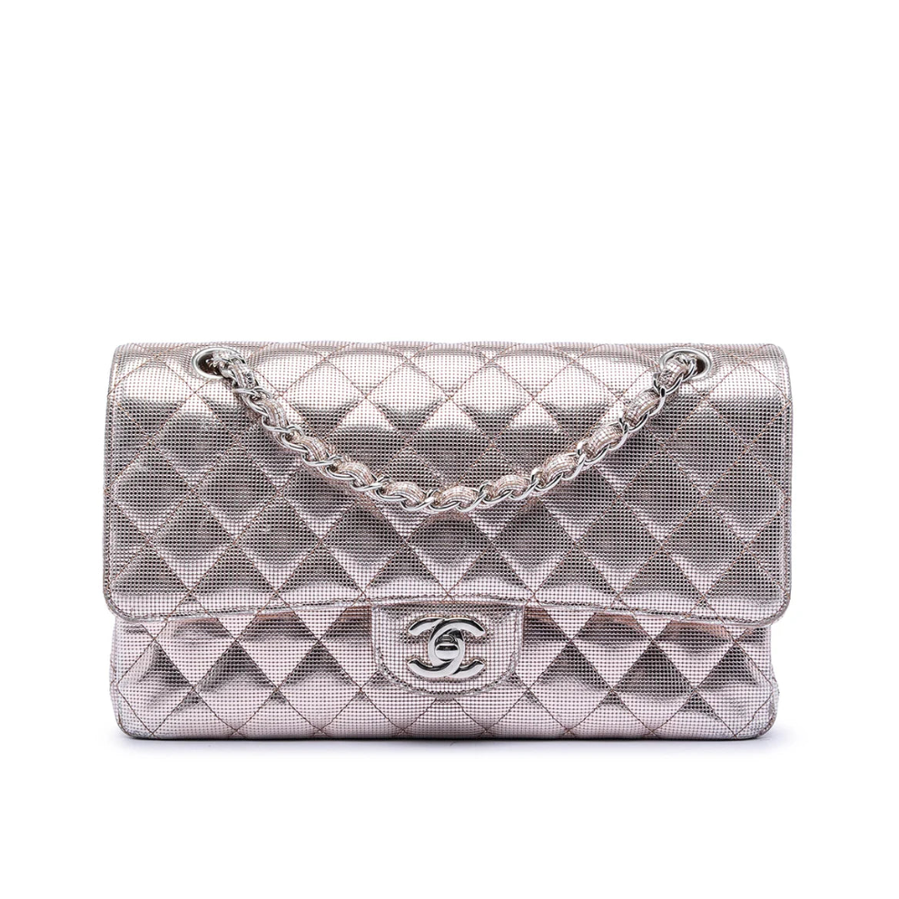 Chanel Medium Classic Calfskin Pixel Effect Double Flap Bag
