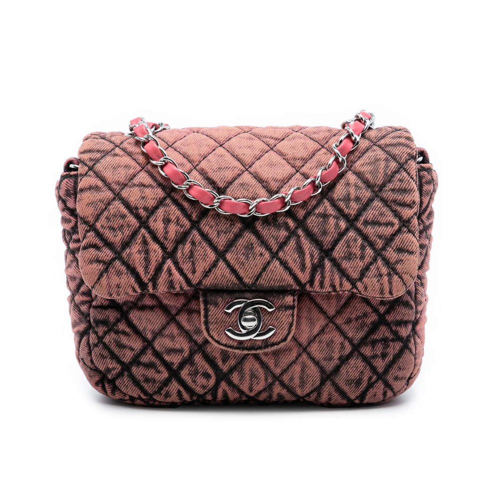 Chanel Small Square CC Quilted Denimpression Single Flap Bag