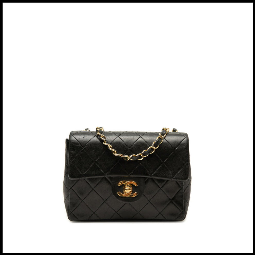 Chanel Mini Square Classic Lambskin Single Flap Bag