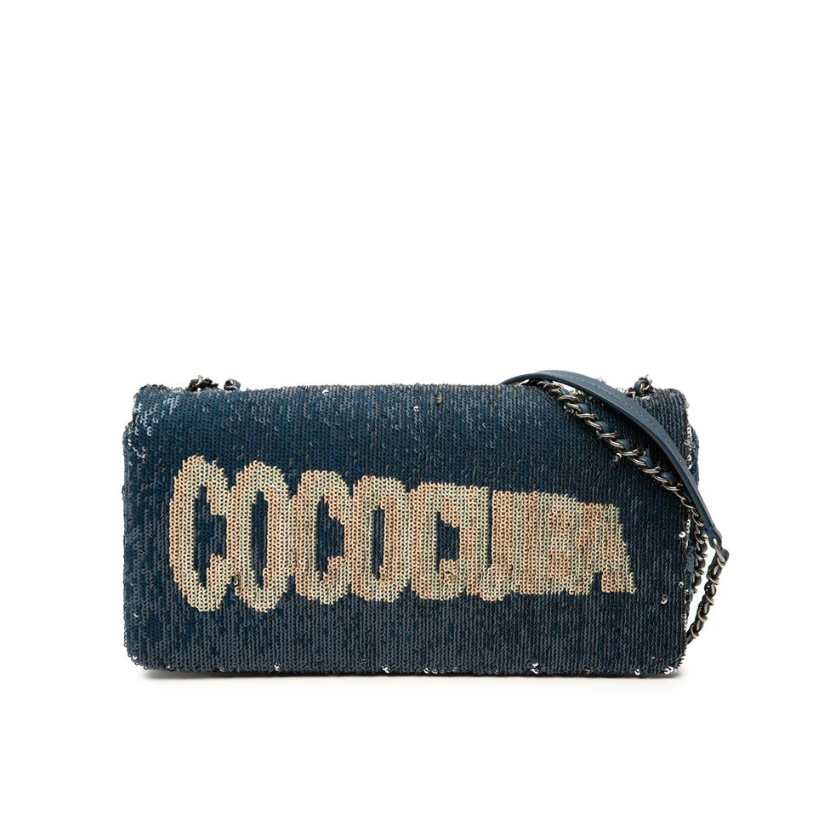 Chanel Coco Cuba Sequins Flap Clutch with Chain Bag