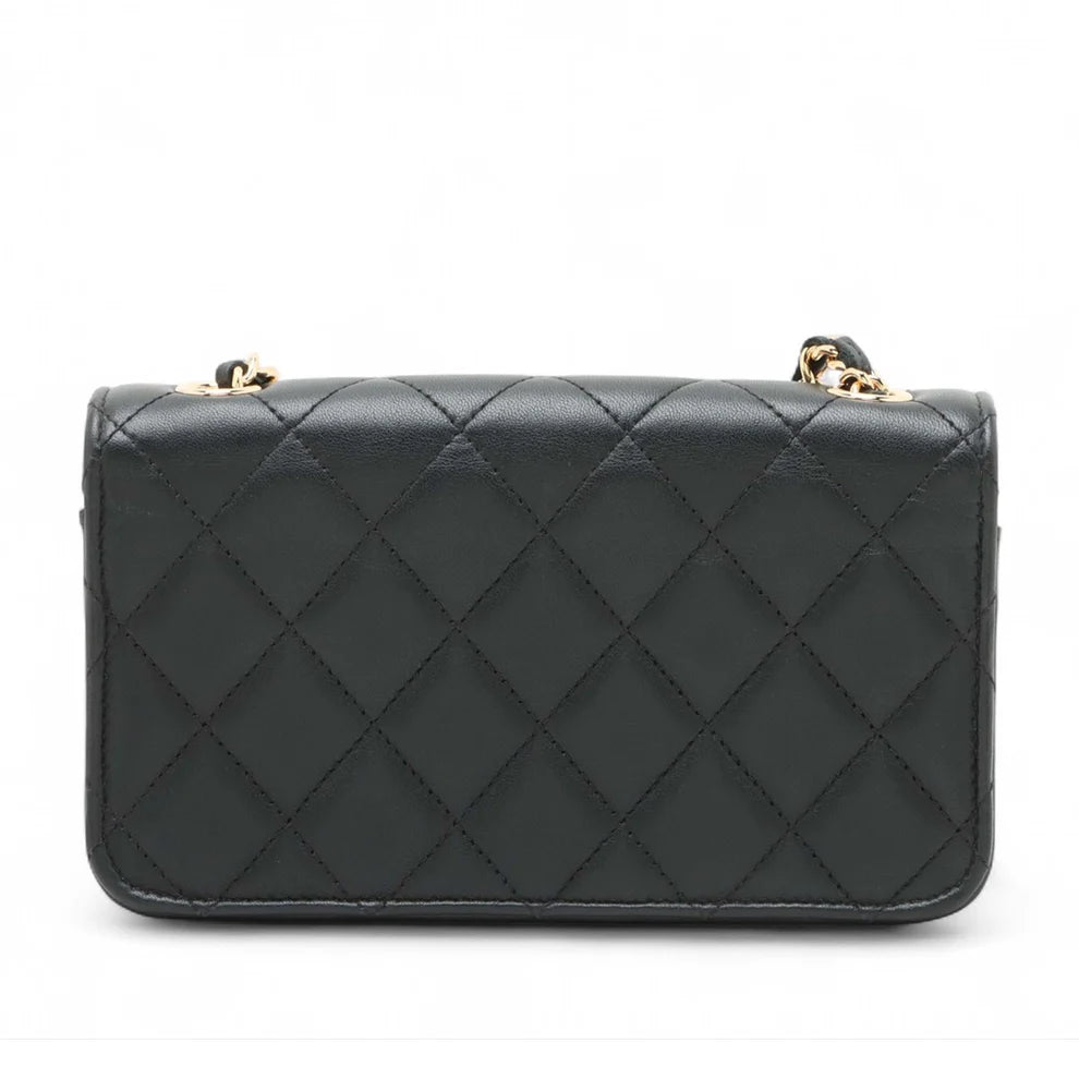 Chanel Quilted Lambskin Coco Casino Phone Holder on Chain Bag