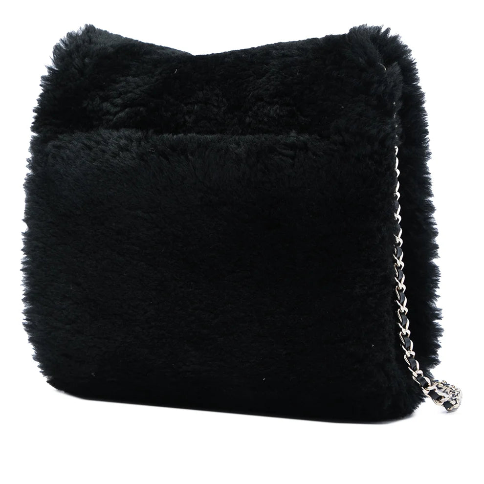 Chanel CC Shearling Muff Shoulder Bag