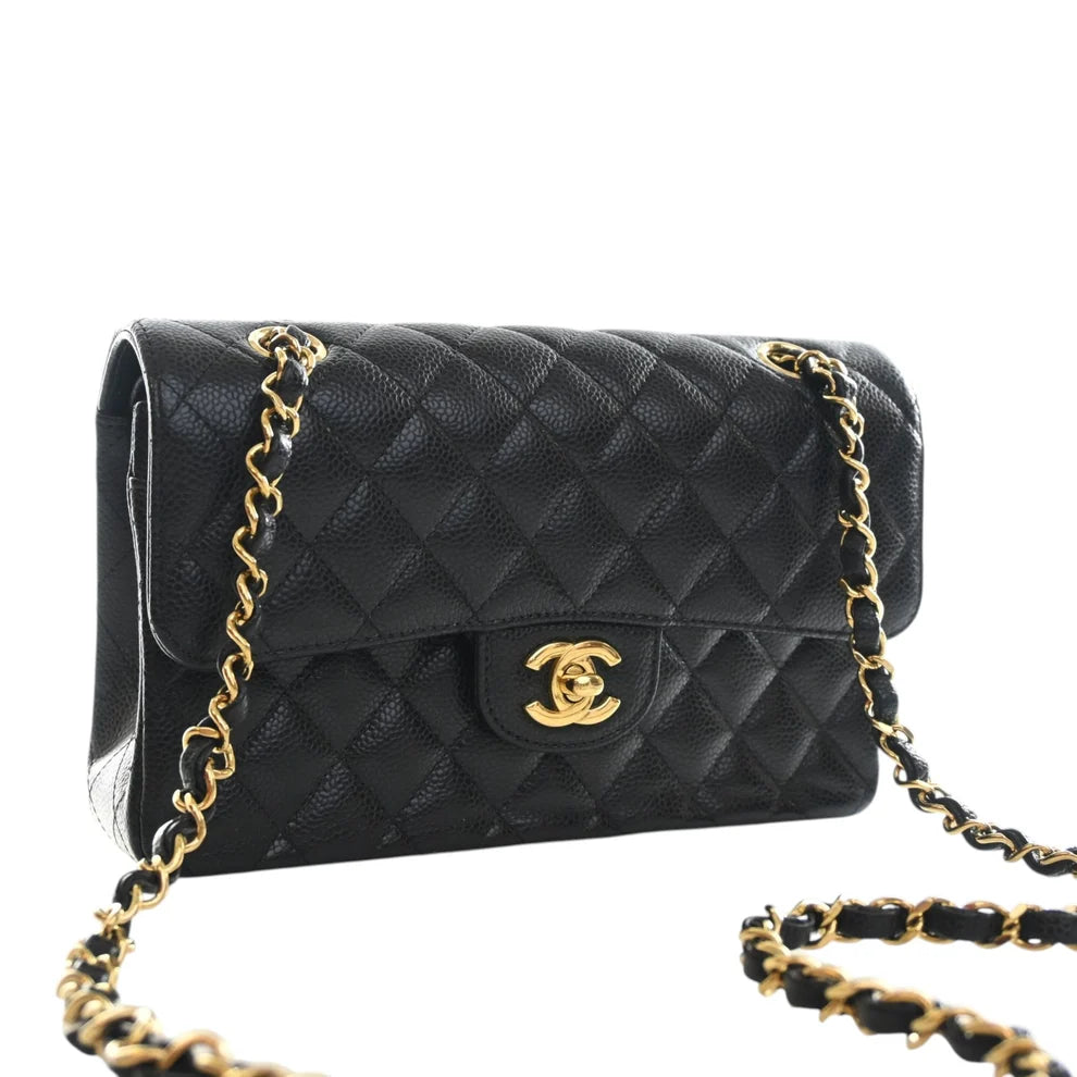 Chanel Small Classic Caviar Double Flap Bag