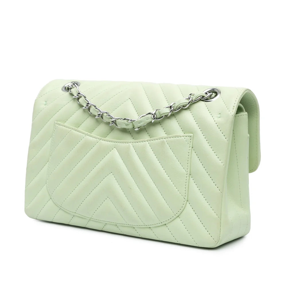 Chanel Small Classic Chevron Lambskin Double Flap Bag
