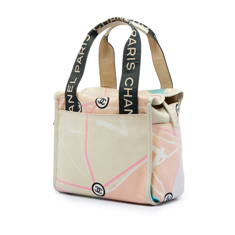 Chanel Canvas Eiffel Tower Handbag Bag