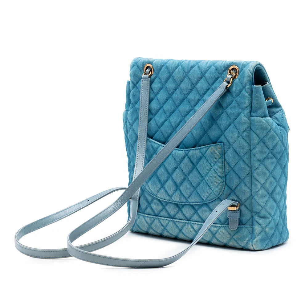 Chanel Large Denim Urban Spirit Backpack Bag