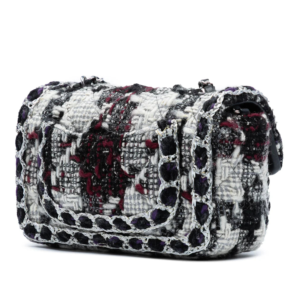 Chanel Mini Rectangular Quilted Tweed Single Flap Bag
