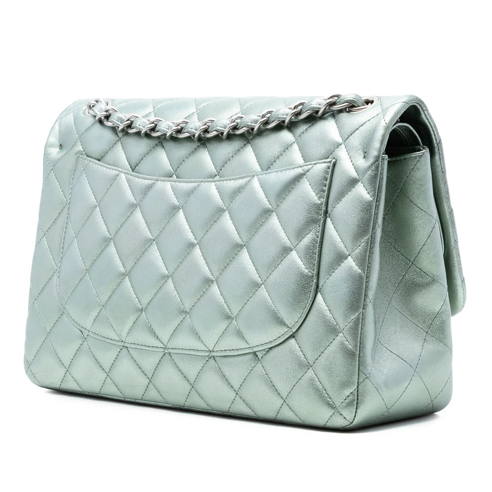 Chanel Jumbo Classic Metallic Lambskin Double Flap Bag