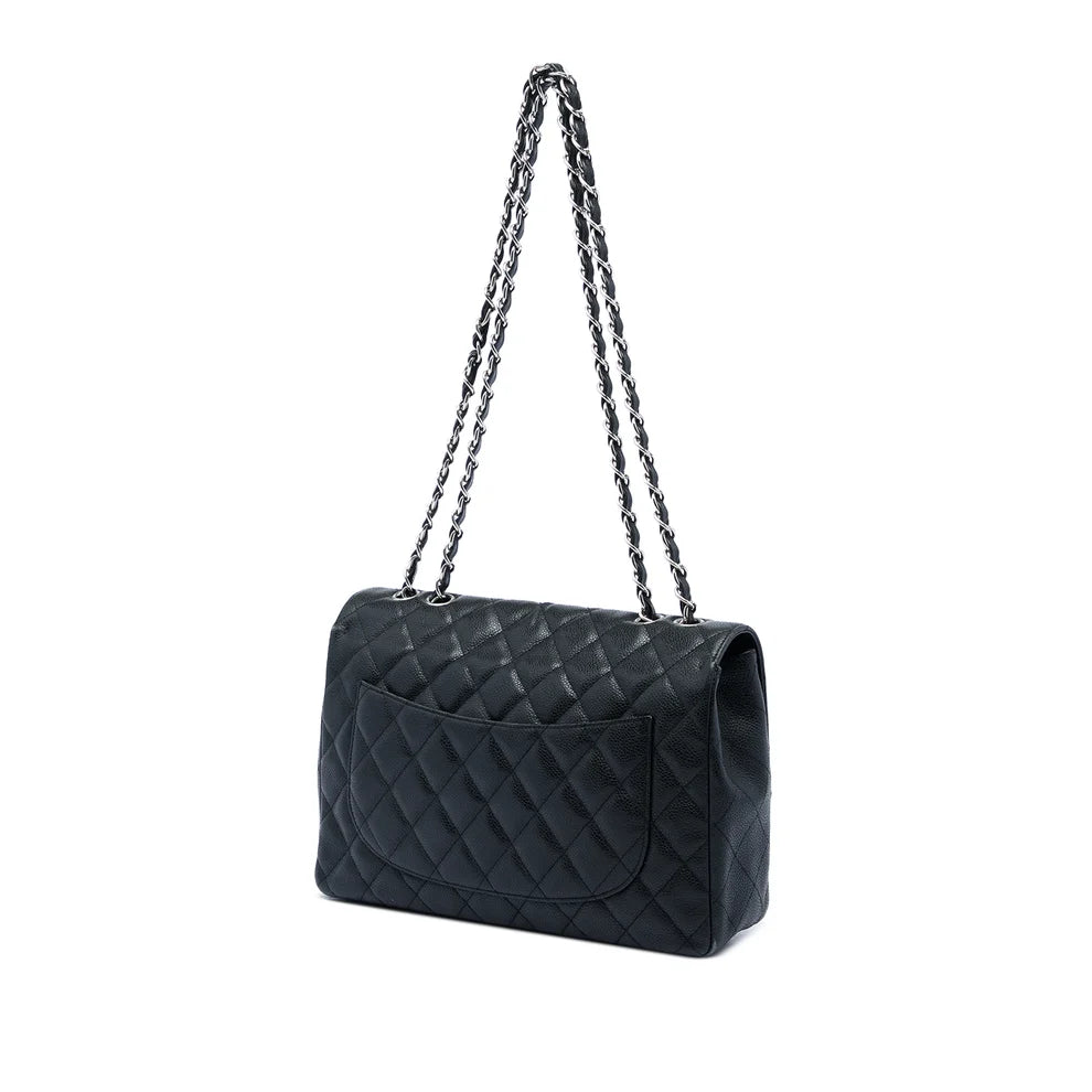 Chanel Jumbo Classic Caviar Single Flap Bag