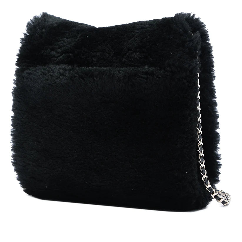 Chanel CC Shearling Muff Shoulder Bag