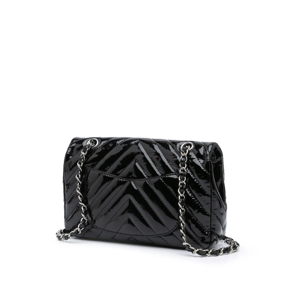 Chanel Medium Classic Chevron Patent Double Flap Bag
