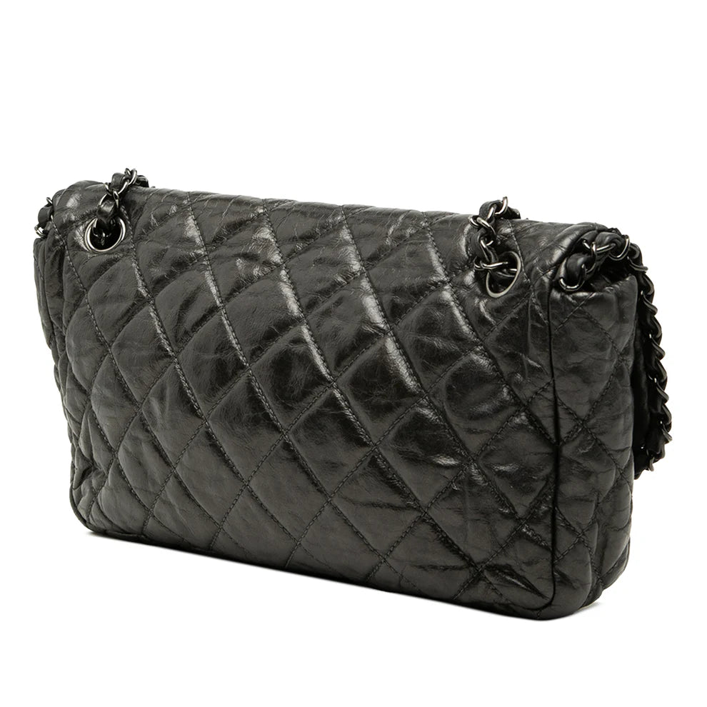Chanel Medium Quilted Metallic Aged Calfskin Chain Me Flap Bag