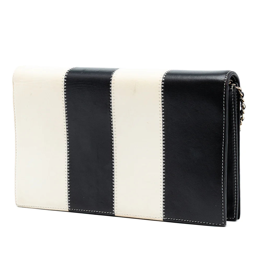 Chanel CC Lambskin Embroidered Clutch With Chain Bag