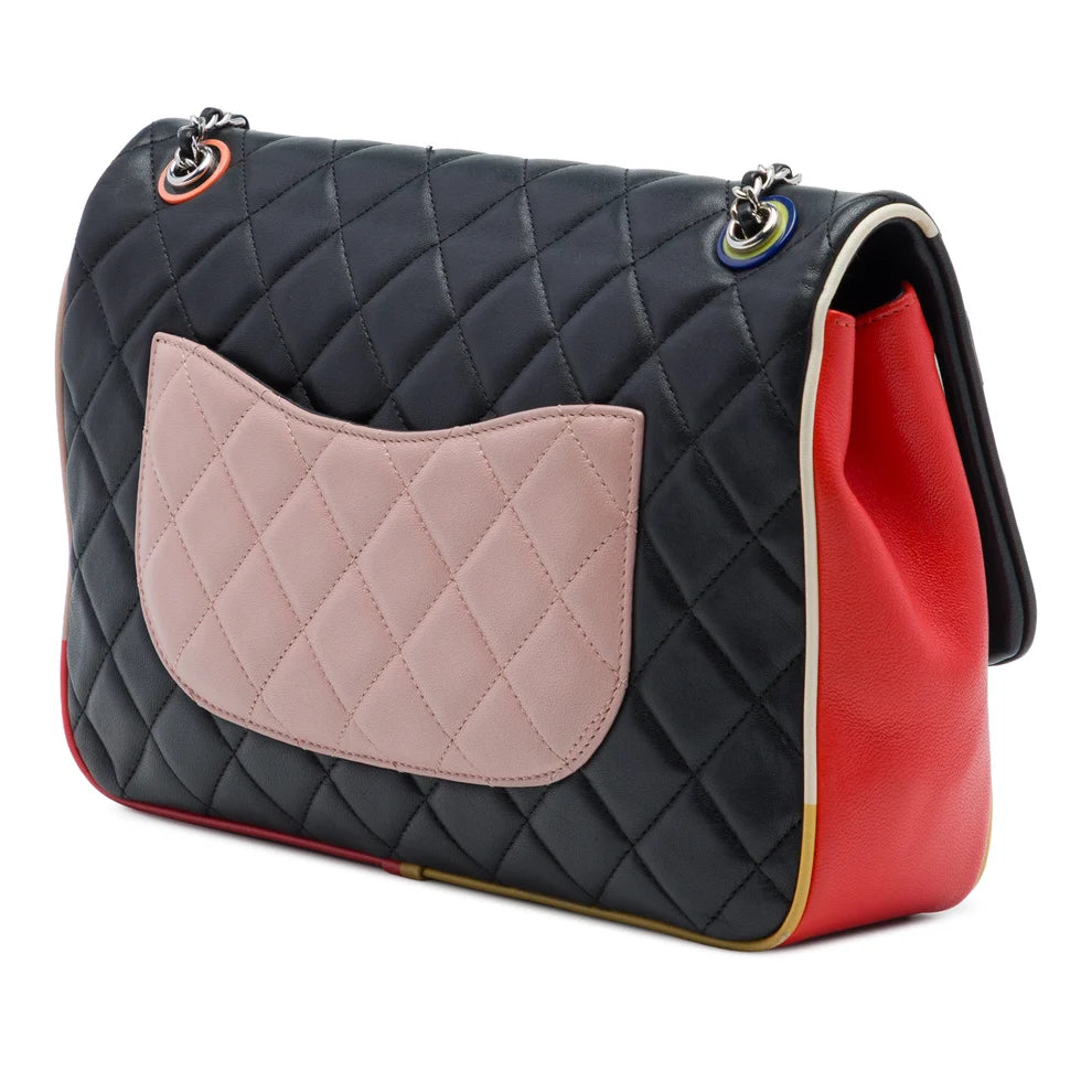 Chanel Jumbo Quilted Lambskin Acrylic Cuba Color Flap Bag