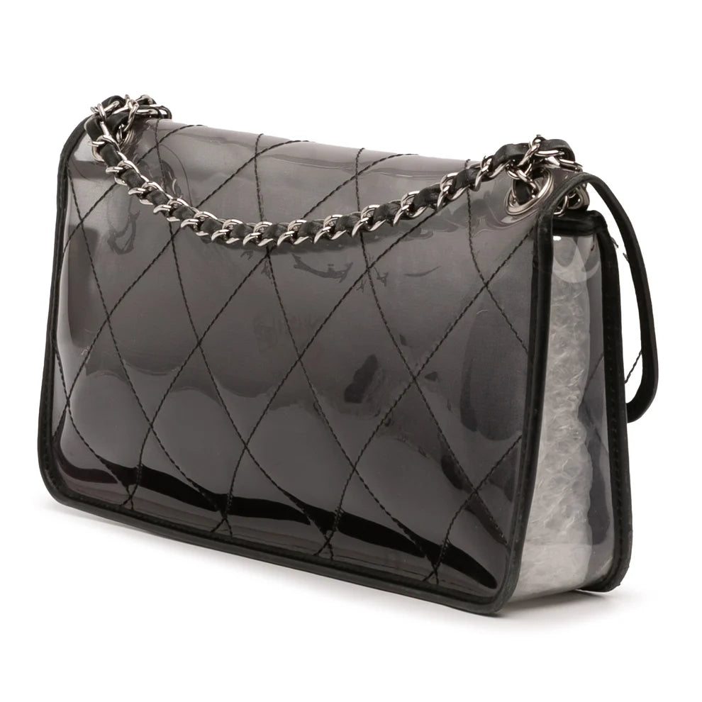 Chanel Stitched PVC and Calfskin Naked Flap Bag