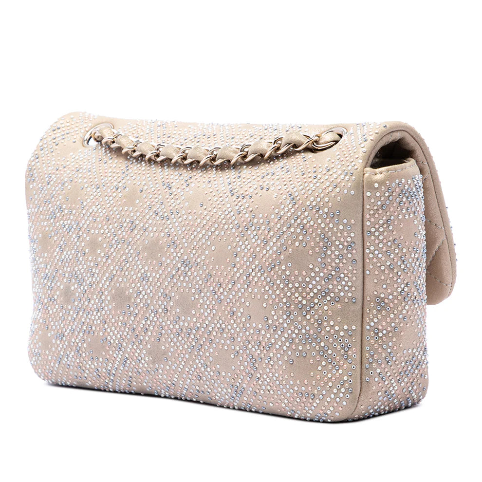 Chanel Medium Metallic Lambskin Embellished Mineral Nights Single Flap Bag