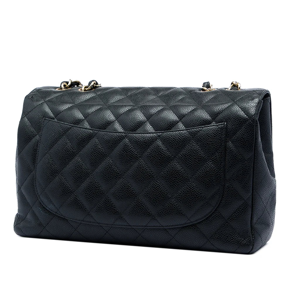 Chanel Jumbo Classic Caviar Single Flap Bag