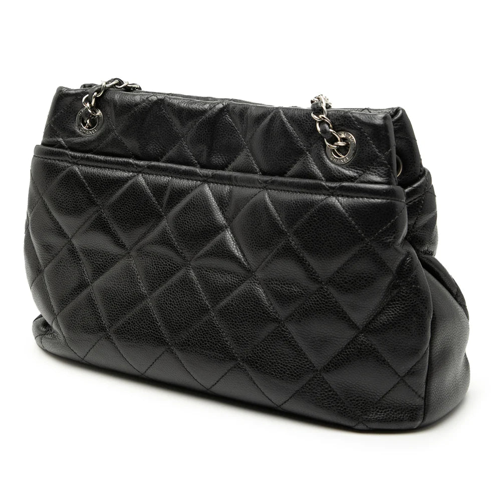 Chanel Quilted Caviar Soft Shopper Tote Bag