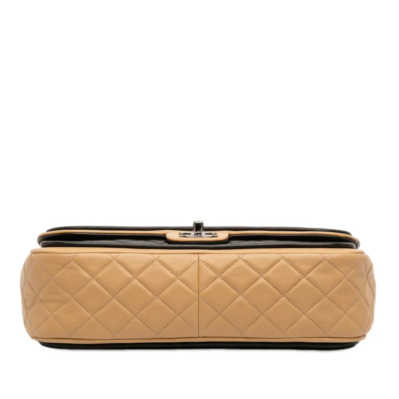 Chanel Jumbo Classic Bicolor Lambskin Twist Flap Bag