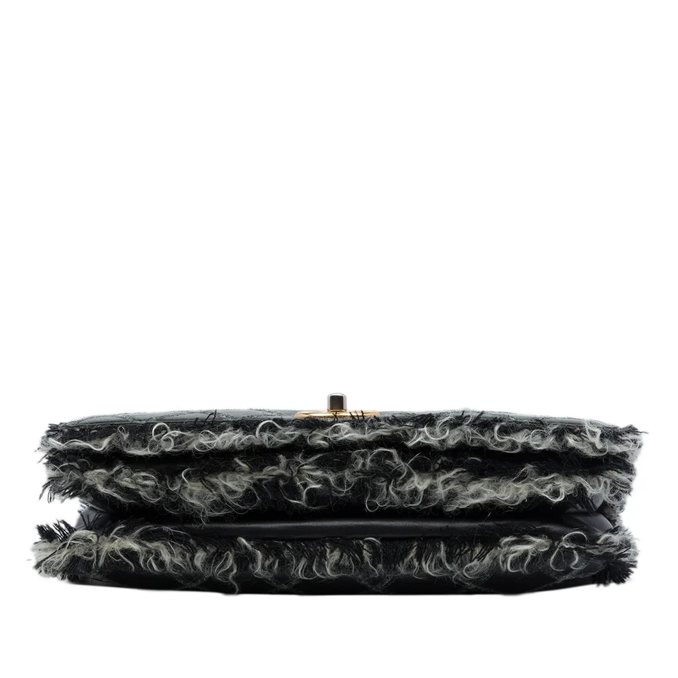 Chanel CC Quilted Lambskin Tweedy Flap Bag