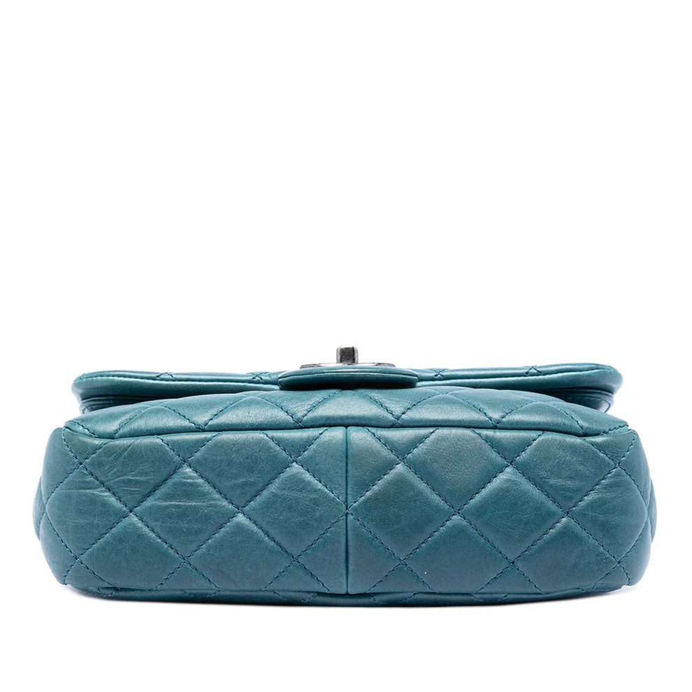 Chanel Quilted Calfskin Plaque Double Flap Bag