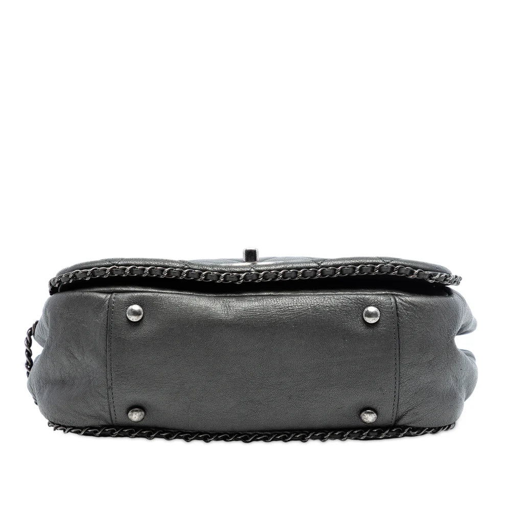 Chanel Small Quilted Calfskin CC Enchained Accordion Flap Bag