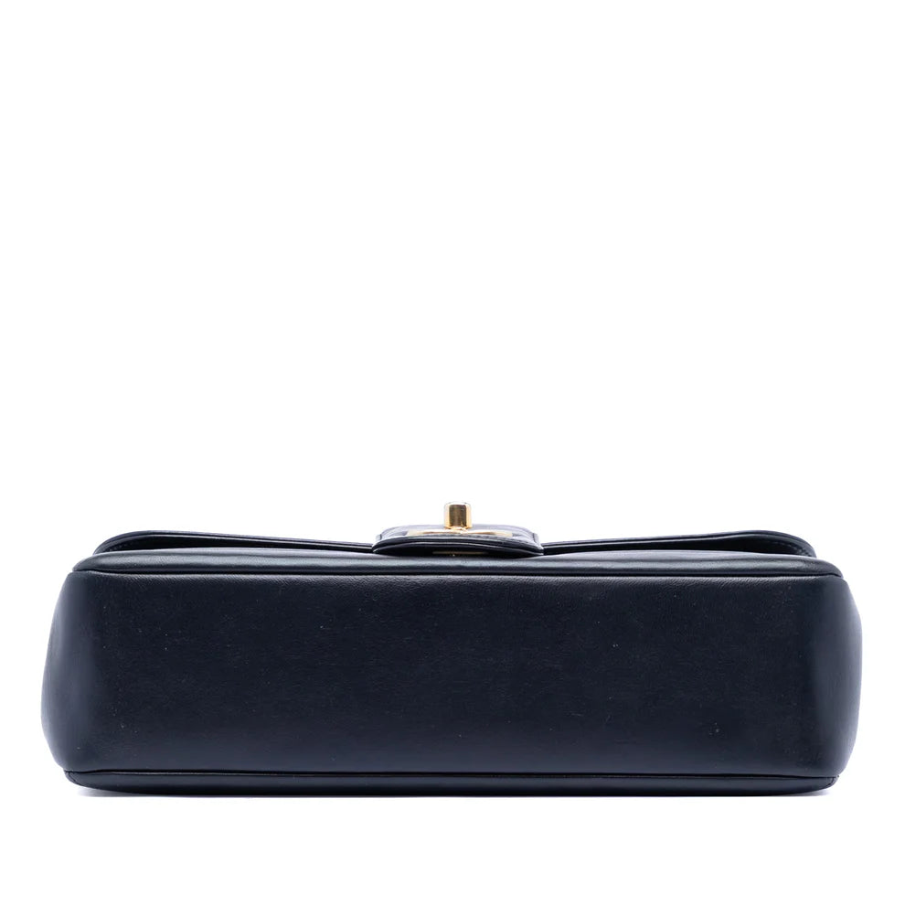 Chanel CC Horizontal Quilted Lambskin Double Flap Bag