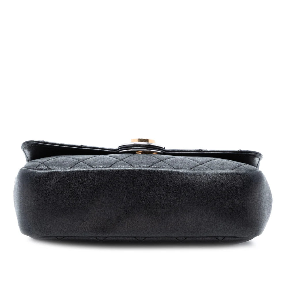 Chanel Quilted Lambskin Turn and Lock Flap Bag