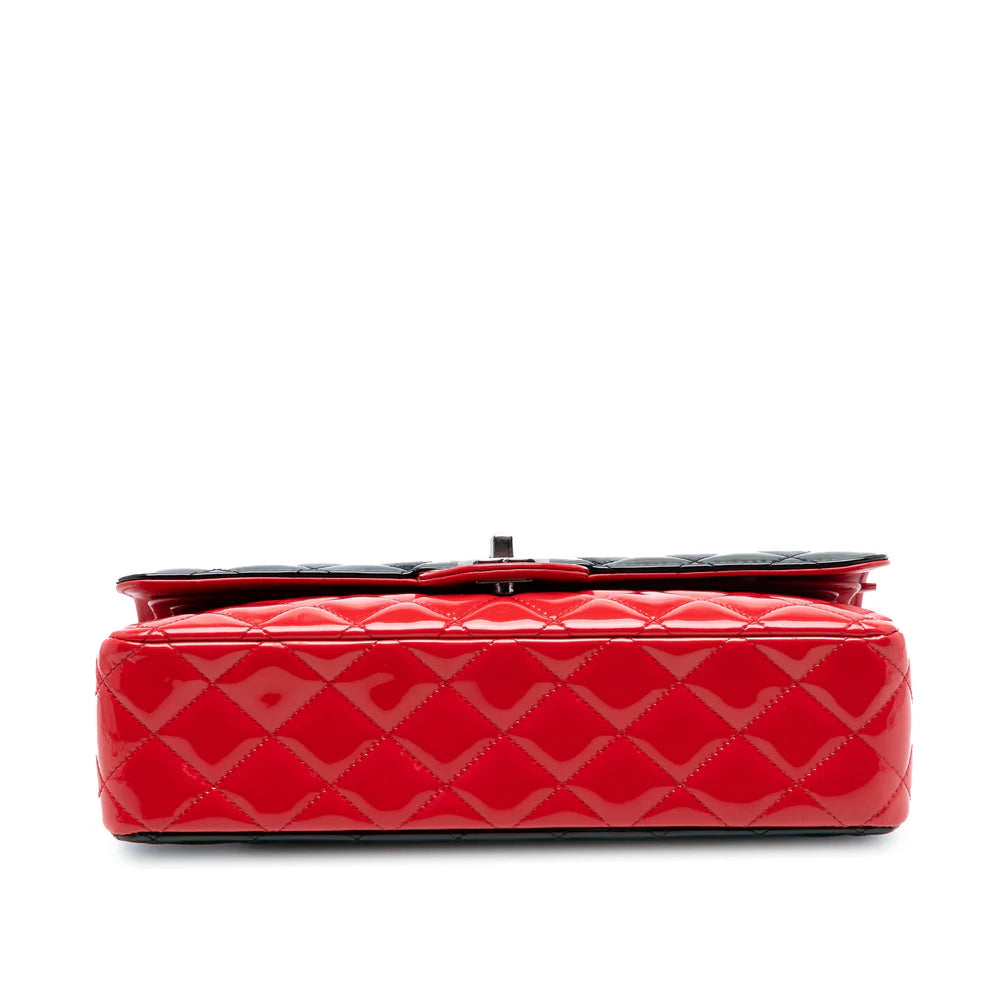 Chanel Medium Classic Bicolor Patent Double Flap Bag