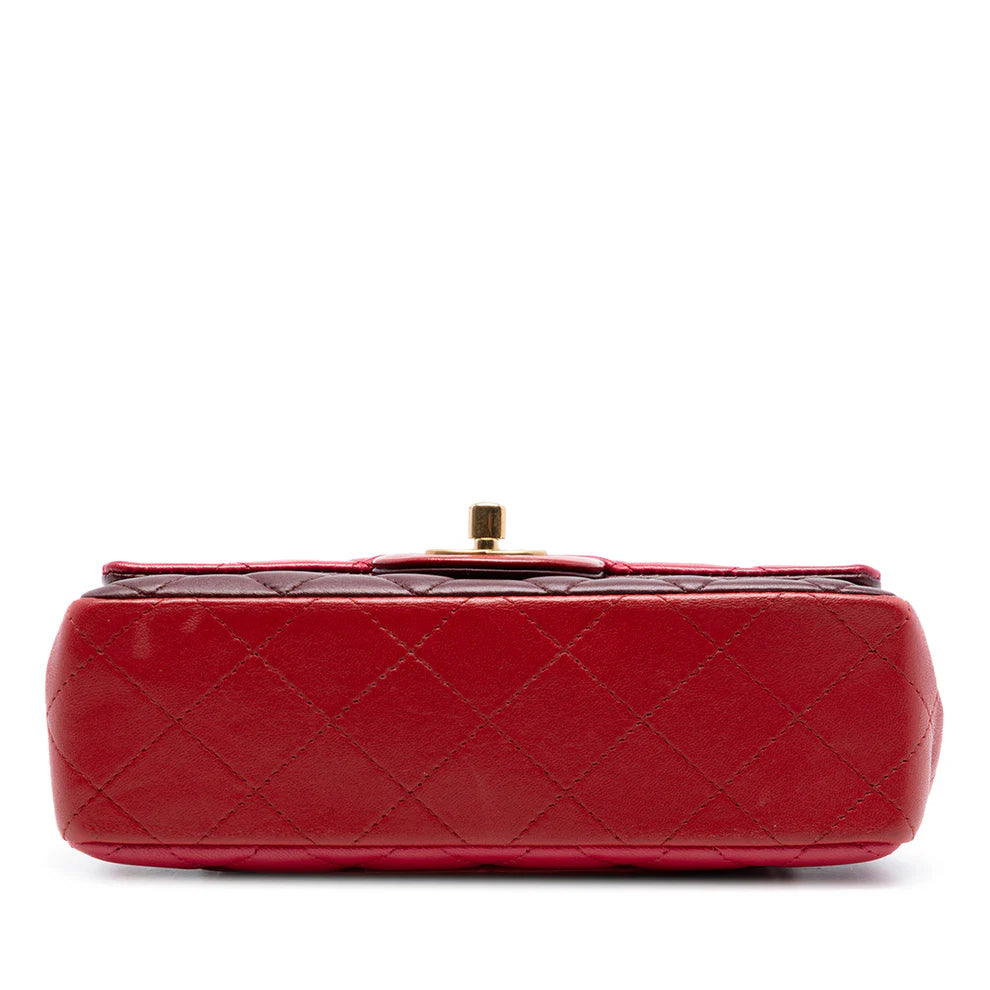 Chanel Mini Rectangular Classic Tricolor Lambskin Single Flap Bag