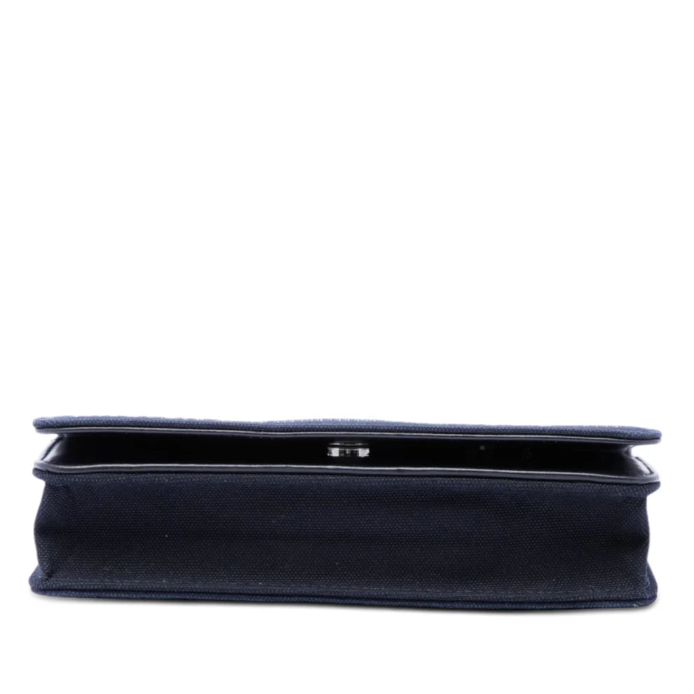 Chanel Paris Shanghai Crystal Embellished Canvas Wallet On Chain Bag