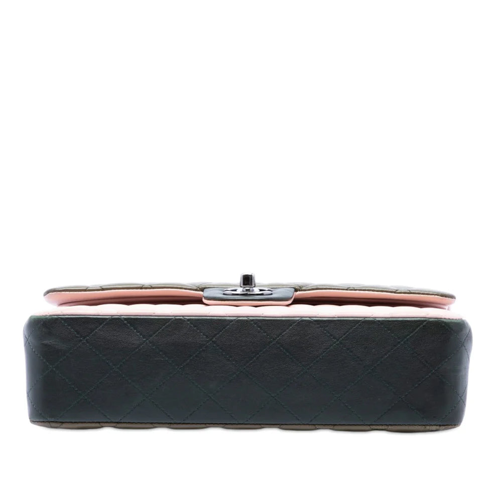 Chanel Medium Classic Tricolor Lambskin Double Flap Bag