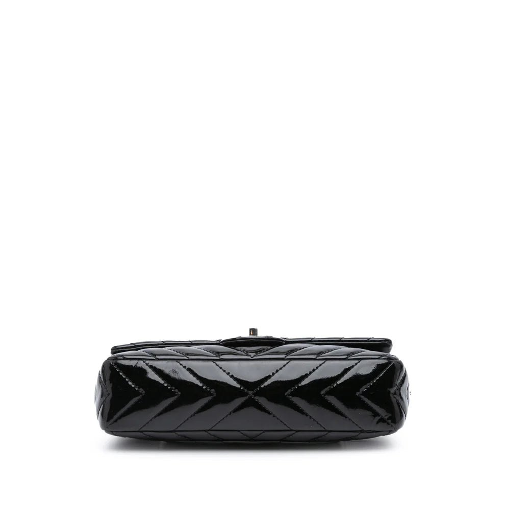 Chanel Medium Classic Chevron Patent Double Flap Bag