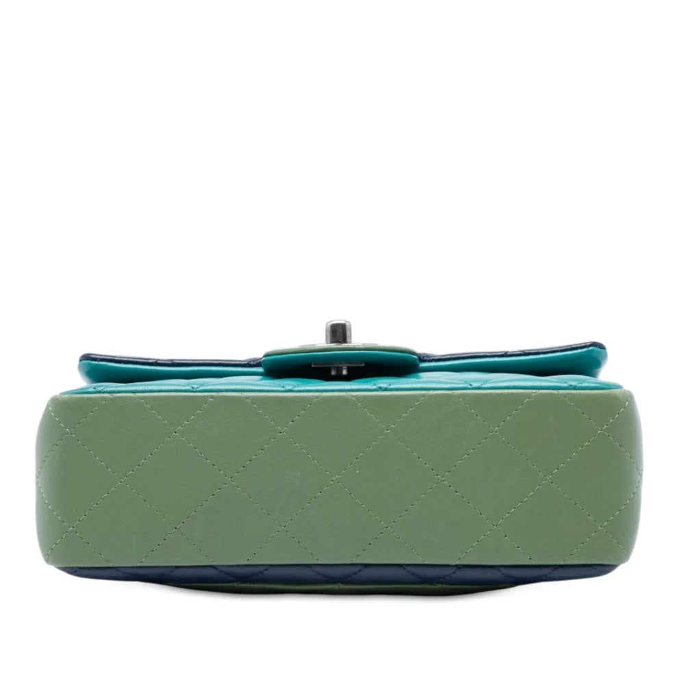 Chanel Mini Rectangular Classic Tricolor Lambskin Single Flap Bag