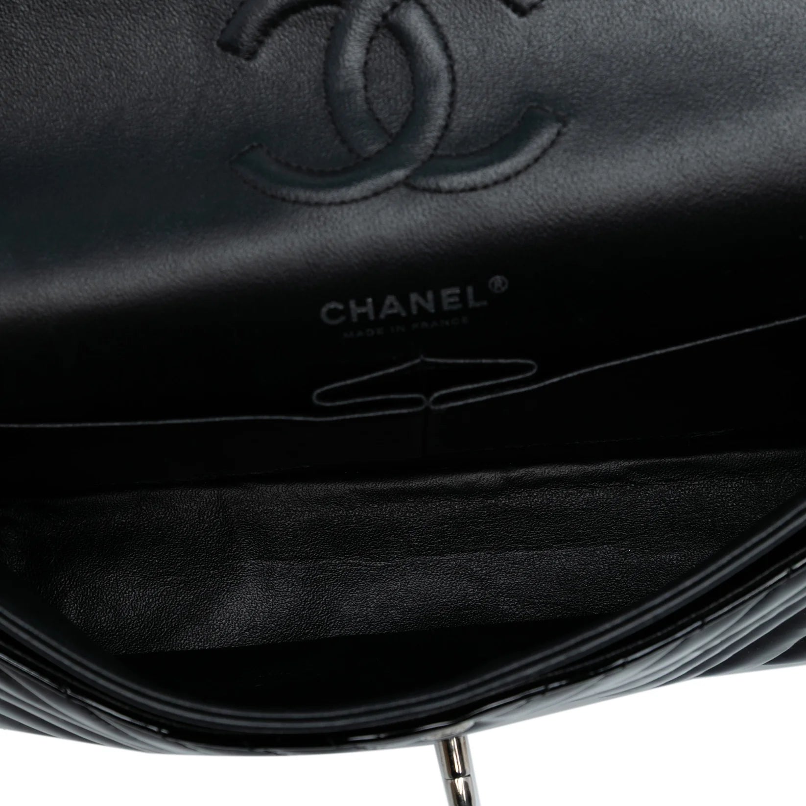 Chanel Medium Chevron Classic Double Flap Bag Patemt