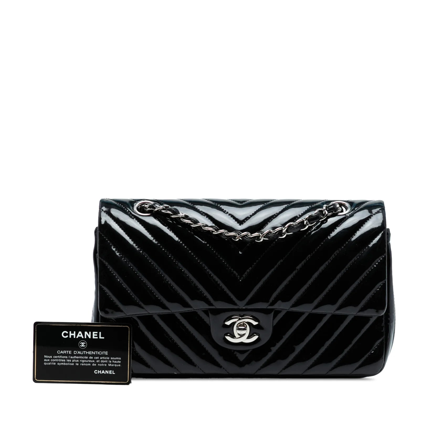 Chanel Medium Chevron Classic Double Flap Bag Patemt