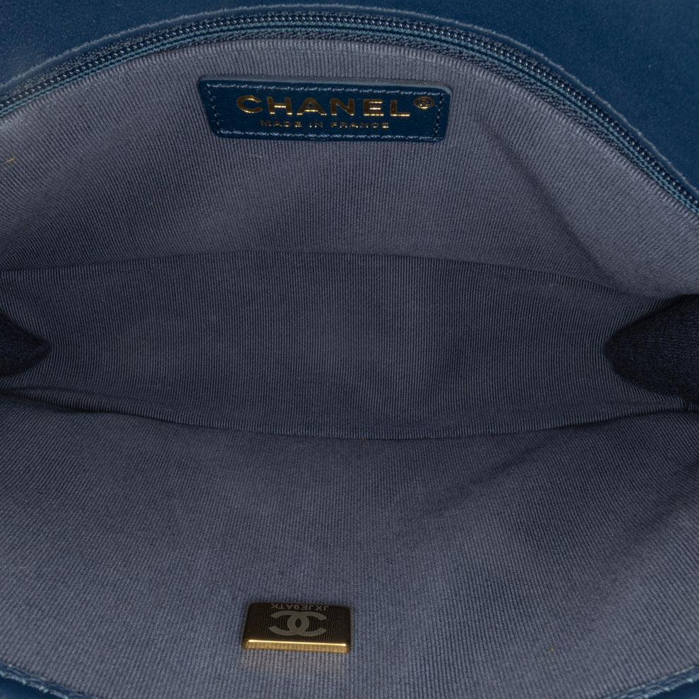 Chanel Small Tweed School Memory Top Handle Flap Bag
