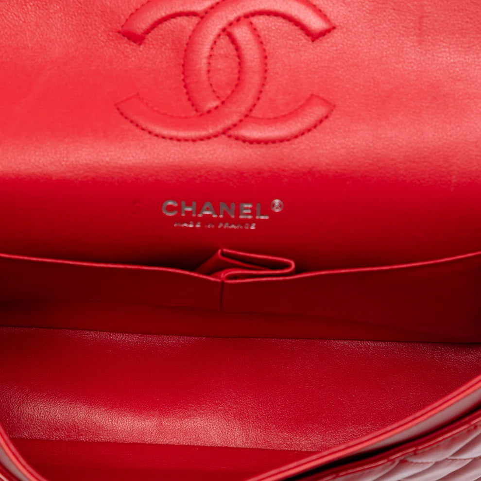Chanel Medium Classic Bicolor Patent Double Flap Bag