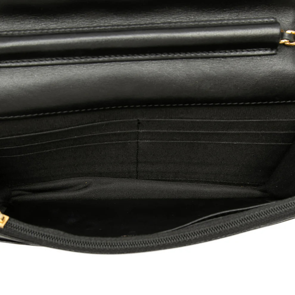 Chanel CC Lambskin Studded Diamond Stitch Wallet On Chain Bag