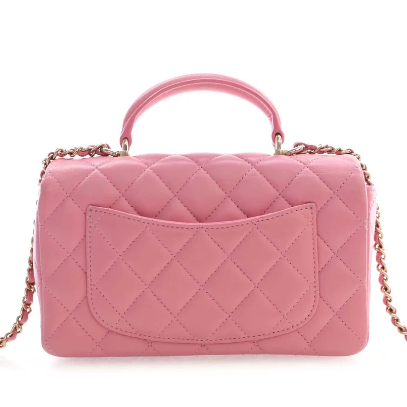 Chanel Mini Rectangular Classic Lambskin Top Handle Flap Bag